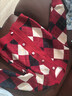 拉夏贝尔女童秋冬开衫毛衣2025新款儿童格纹加绒针织衫上衣男宝宝洋气外套 三色菱 120 建议身高111-120cm 实拍图
