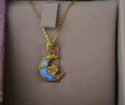 周大生黄金莫奈吊坠月下玫瑰足金荧光珐琅项链送女友新年礼物 1.15g 实拍图