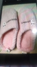 洁丽雅棉拖鞋女士秋冬季包跟室内家居家用情侣保暖防滑毛绒男士冬天棉鞋 粉色 38-39 (适合37-38码) 实拍图