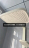 希箭（HOROW）易洁软胶大顶喷钢琴按键数显氛围灯四功能淋浴花洒A7 冷热方管-奶白色 实拍图