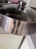 304不锈钢火锅锅家用涮火锅盆锅具大容量燃气电磁炉专用汤锅 【加厚材质】304鸳鸯锅 32cm 实拍图