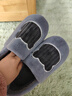 京东京造家居包脚棉拖鞋 轻简毛绒保暖包跟棉拖鞋男款 灰色44-45  JZ-3222 实拍图