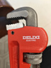 德力西电气（DELIXI ELECTRIC）管钳管子钳扳手水管钳子多功能加自紧加强款沾塑管钳10寸 实拍图