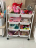 海诗圣堡玩具收纳置物架儿童书报架家用宝宝绘画书本落地储物架子移动推车 奶油白【三排4层12盒】优选碳钢 【优选碳钢 加粗加厚】强力承重 实拍图