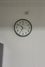 康巴丝（Compas）挂钟客厅 静音走时简约石英钟表挂墙时钟 c2855 黑色 26cm直径 实拍图