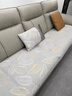 百熙尼真皮沙发垫2026新款四季通用防滑坐垫套罩盖布巾轻奢高级感 叶徳琳烟灰色(升级不起球） 70*70cm 实拍图