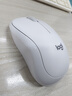 罗技（Logitech）M221 轻音鼠标 无线鼠标 办公鼠标 对称鼠标 带无线微型接收器 米白色 实拍图