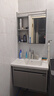 欧帝奴（OUDINU） 太空铝浴室柜组合智能洗脸洗手盆柜组合洗漱台陶瓷一体盆带镜柜 轻奢灰60cm-陶瓷一体盆 实拍图