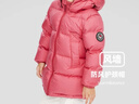 保姆鹅  【风墙】儿童羽绒服宝宝中长款护脸加厚外套保暖童装[NG2664] 石榴粉 120 实拍图