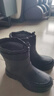 品之德 加绒保暖雨鞋雨靴水靴EVA轻便防耐磨水鞋防寒靴耐油弱酸碱劳保鞋 黑色 42 实拍图