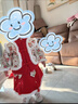 贝婴初（BEIYINGCHU）汉服女童新年衣服儿童中国风马年唐装过年宝宝拜年服2026年新款 上袄+裙子+头饰+裤袜（黑白随机） 90 （建议身高75-85） 实拍图