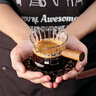 Bincoo咖啡杯玻璃带刻度意式浓缩咖啡萃取量杯木柄奶盅奶罐盎司杯 实拍图