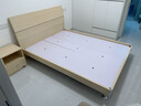 全友家居 双人大床家用高脚床板式床现代简约原木风主卧室床1.5x2米 实拍图