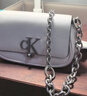 Calvin Klein【新年礼物】休闲单肩包链条包包字母旋扣翻盖CK女包斜挎马鞍包 实拍图