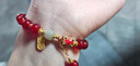 周大生【新年礼物】喜乐安康牌串珠红玛瑙玉髓手链国潮高级送老婆女友 红玛瑙手串 实拍图