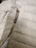 鸭鸭（YAYA）佟丽娅同款轻薄羽绒服女新款冬季短款圆领内胆修身时尚薄外套男 米白色【女款无领】 L 【建议100-115斤】 实拍图