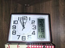 康巴丝（Compas）座钟客厅简约台钟石英钟时尚日历床头钟2991 咖木色 26cm 实拍图