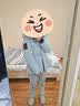 波司登（BOSIDENG）冬季羽绒服冰雪运动系列短款防风连帽加厚学生面包服外套 雪影蓝5A29-谷爱凌同款色 【店长推荐】 XS 155/80A 体重约100斤以内 实拍图