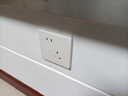 ABB开关插座面板 远致系列白色86型10A错位斜五孔插座 AO207N 实拍图