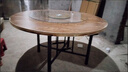法卡威实木餐桌大圆桌家用农村折叠吃饭圆形桌子10人12人带转盘酒店饭桌 （胡桃色） 1.2m 桌面 桌架 实拍图