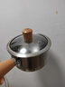 双枪316L不锈钢小奶锅辅食锅汤锅泡面蒸锅燃气电磁炉16cm带盖 实拍图