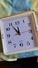 时钟表客厅家用挂钟墙上装饰儿童房卧室长方形石英钟时尚简约挂表 白色+5号电池 实拍图