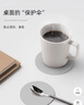 古私（Gusi）杯垫隔热垫餐桌垫防烫西餐垫碗垫茶杯子垫 绿/灰直径12cm*4片 实拍图