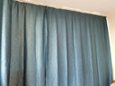 伊帘坊窗帘成品加密加厚仿亚麻棉麻纯色卧室客厅定制遮光窗帘布窗纱拼接窗帘 深蓝色 2.5米宽*2.7米高挂钩式可改高度 实拍图