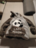 南极人男士睡衣男秋冬加绒加厚套头法兰绒家居服可外穿睡衣卡通熊猫 XL 实拍图
