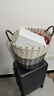 【星优同厂】仿藤编脏衣篓卫生间放衣服神器家用娃娃收纳桶洗衣篮 高34cm 灰棕白 实拍图