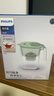 飞利浦（PHILIPS）净水壶 滤水壶 过滤水壶 家用净水器 厨房自来水过滤器 滤水器 过滤器滤芯 便携净水杯 AWP2814 半年装【1壶7芯】AWP2814绿 实拍图
