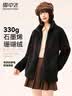 雪中飞摇粒绒外套女2025秋冬立领保暖情侣上衣 2.0黑色    2XL    实拍图