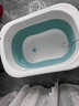 奔麦婴儿洗澡盆泡澡桶新生儿童澡盆宝宝浴桶浴盆游泳桶家用可坐可躺 可坐可躺+浴凳丨蓝 实拍图