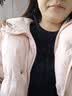 优衣库女装精纺美利奴羊毛罗纹圆领条纹针织短开衫481408 69 藏青色 L /160/88A 实拍图