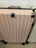 双星（doublestar）行李箱28寸大容量箱登机箱拉杆箱20寸男女铝框旅行箱密码皮箱子 豪华铝框款（樱花粉）  28寸（长期出行，可坐人） 实拍图