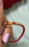 周六福（ZLF）新年礼物  黄金手链女5D硬金足金十二生肖本命年编织红手绳 定价 羊-0.34g 实拍图