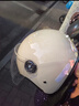 堡护头盔3C认证男女士高清防雾镜片成人电瓶车摩托车保暖全盔四季通用冬季防寒头盔301月光杏 实拍图