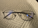 普莱斯（pulais）近视眼镜男女防蓝光辐射可配品牌镜片超轻纯钛眼镜框架5313黑色 实拍图