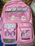 靓宝宝库洛米三到六女孩小学生减负护脊大容量一年级二女童轻便儿童书包 小号粉色(适合1-2年级) 实拍图