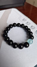 玉有情【五行补水】天然水晶手链男女款黑曜石海蓝宝招财手串送男友女友 实拍图