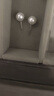 京润珍珠倾心925银天然淡水珍珠耳钉基础款正圆强光耳钉生日礼物 白色 【18K金】7-8mm 实拍图