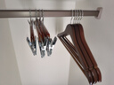 京东京造 木语 实木衣架木质无痕衣服架木头衣服挂木制大衣西装10个 实拍图