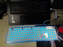 狼途L1静音键盘有线无线高颜值104键机械手感薄膜键盘电竞游戏办公码字男女生键盘电脑平板笔记本外设 【有线·防水升级】白冰蓝单光 实拍图