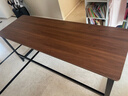 馨美凯电脑桌台式家用简易书桌办公桌简约现代工作台租房卧室学习写字桌 【单桌1.6cm厚桌面】黑架+深胡桃 长180cm*宽60cm*高74cm 实拍图