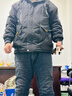 NASA LEAP官方男装冬季棉衣男棉服男羽休闲绒服连帽加厚保暖外套男士棉袄子 NA11黑色（加绒） 6XL （建议240-260斤） 实拍图