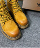 骆驼（CAMEL）王俊凯同款马丁靴高帮秋户外工装大黄靴男 GE122W7757T 金黄 42 实拍图