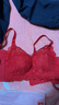 都市丽人本命年内衣女马年无钢圈小胸聚拢胸罩薄款蕾丝红色文胸2B32A6 实拍图
