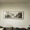 墨派新中式客厅装饰画沙发背景墙挂画办公室山水画横幅手绘国画壁画 江山如画 160*60cm/实木框+喷绘(适合2.0米沙发) 实木边框 实拍图