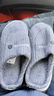 小熊兔子卡通棉拖鞋家用室内厚底保暖防滑毛毛拖鞋踩屎感棉拖鞋女 灰色 44-45 【平时适合43-44】 实拍图