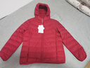 鸭鸭（YAYA）佟丽娅同款秋冬轻薄羽绒服女冬装短款鸭绒轻型薄款女士保暖外套K 中国红色 XL (170) 实拍图